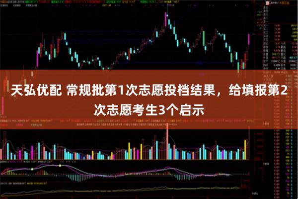 天弘优配 常规批第1次志愿投档结果，给填报第2次志愿考生3个启示